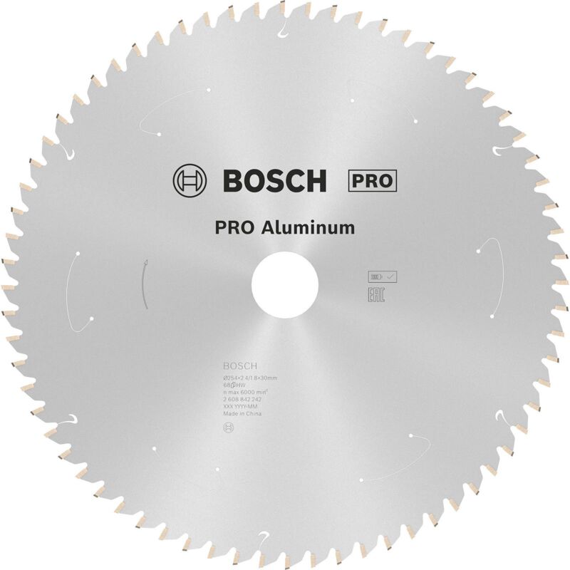 Bosch - Lame pro Aluminium cordless pour scies circulaires 254 x 2,4 x 30 mm - 2608842242