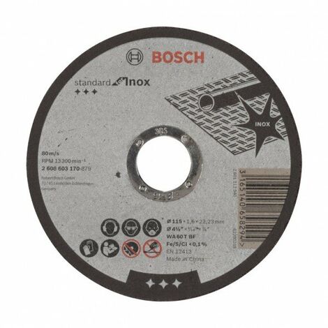 Bosch Accessories Standard for Metal 2608619778 Disco abrasivo 180 mm 1 pz.  Metallo