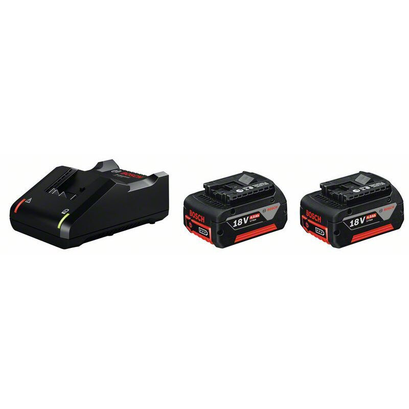Lotto 2 batterie gba 18V 4,0 Ah + caricabatterie gal 18V-40 bosch - 1600A019S0