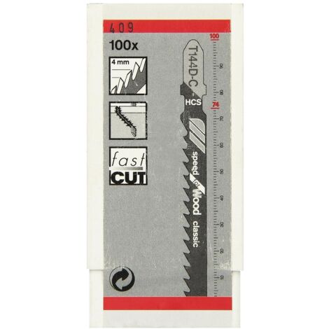 Bosch Stichsägeblatt T 144 D-C Classic, 100er Pack