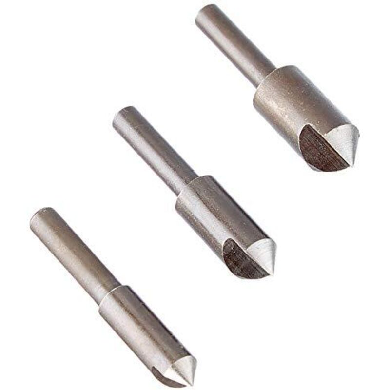 Bosch - Professional 3x Set de Punte svasate (legno, plastica, metalli non ferrosi, 90°, ø 8/10/12 mm, Accessori per foratura rotativa)