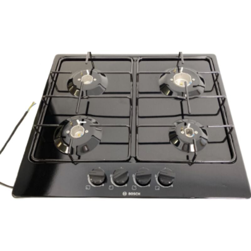 Bosch - Table de Cuisson Reconditionnée Gaz Email 58cm 4 Foyers avec foyer rapide 3000W Noir