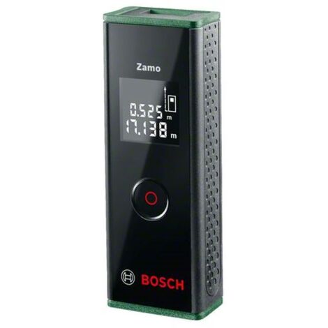 Télémetre Laser Bosch - Zamo (3e Génération, Portée: jusqu'a 20m, livré avec 2 piles 1,5 V LR03 (AAA) et boîte en carton)