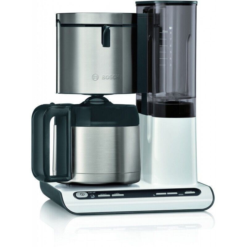 Bosch TKA 8A 681 Styline Macchina da Caffe' con Filtro e Caraffa Termica Automatica 1100W Bianco