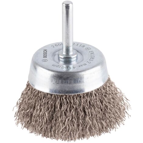 Bosch Topfbürste Edelstahl gewellter Draht 60 mm 0,3 mm 4500 U/min