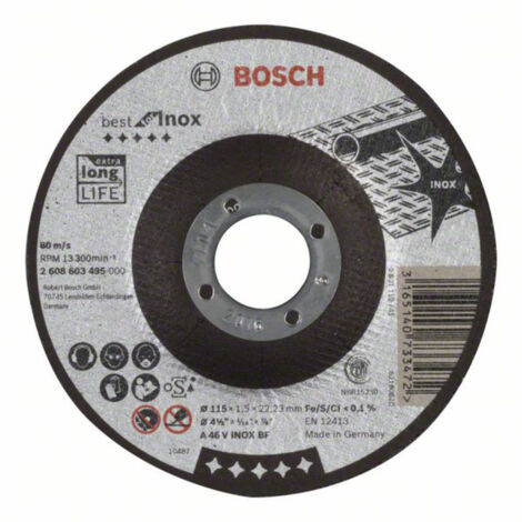 Bosch Trennscheibe gekröpft Best for Inox A 46 V INOX BF, 115 mm, 1,5 mm