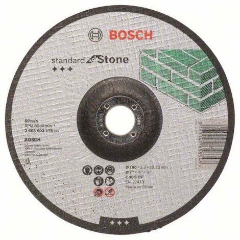 Bosch Trennscheibe gekröpft Standard for Stone C 30 S BF, 180 mm, 22,23 mm, 3,0 mm 20 Stk