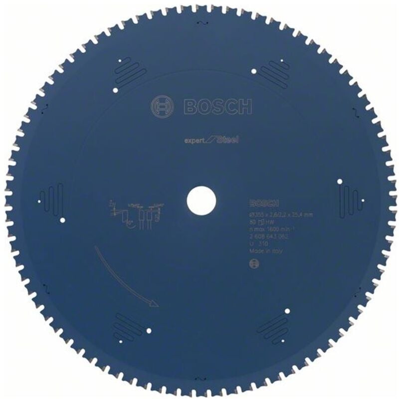 Kreissägeblatt Expert for Steel 355 x 25,4 x 2,6 mm, 80 - Bosch