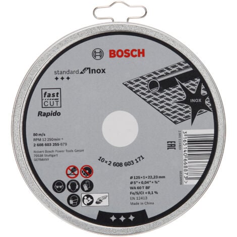 Bosch Trennscheibe gerade Standard for Inox Rapido WA 60 T BF 125mm 10er-Pack