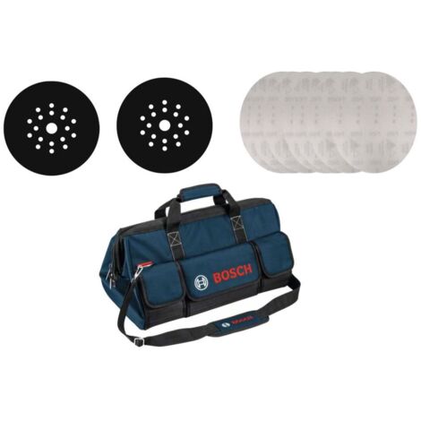 Bosch Trockenbau-Set, sia Schleifscheibe 7500 + Zwischenscheibe + Handwerkertasche, 153-teilig