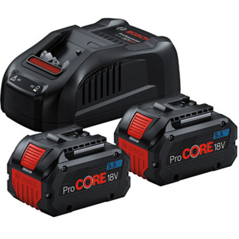 Bosch Two 18V 5.5Ah Batteries And Charger Starter Kit ProCORE BSH600A0214D
