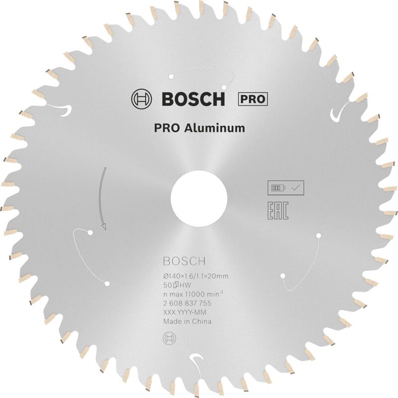Bosch - Accessories 2608837755 Lame de scie circulaire 140 x 20 mm Nombre de dents: 50 1 pc(s)