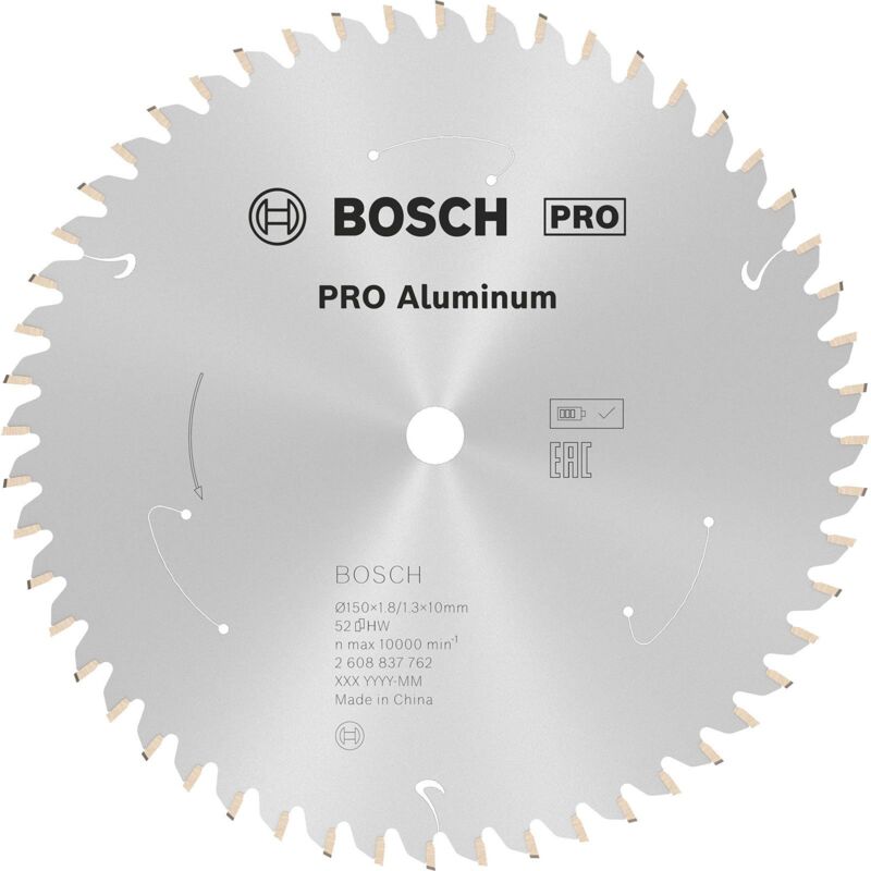 Lame PRO Aluminium cordless pour scies circulaires 150 x 1,8 x 10 mm - 2608837762