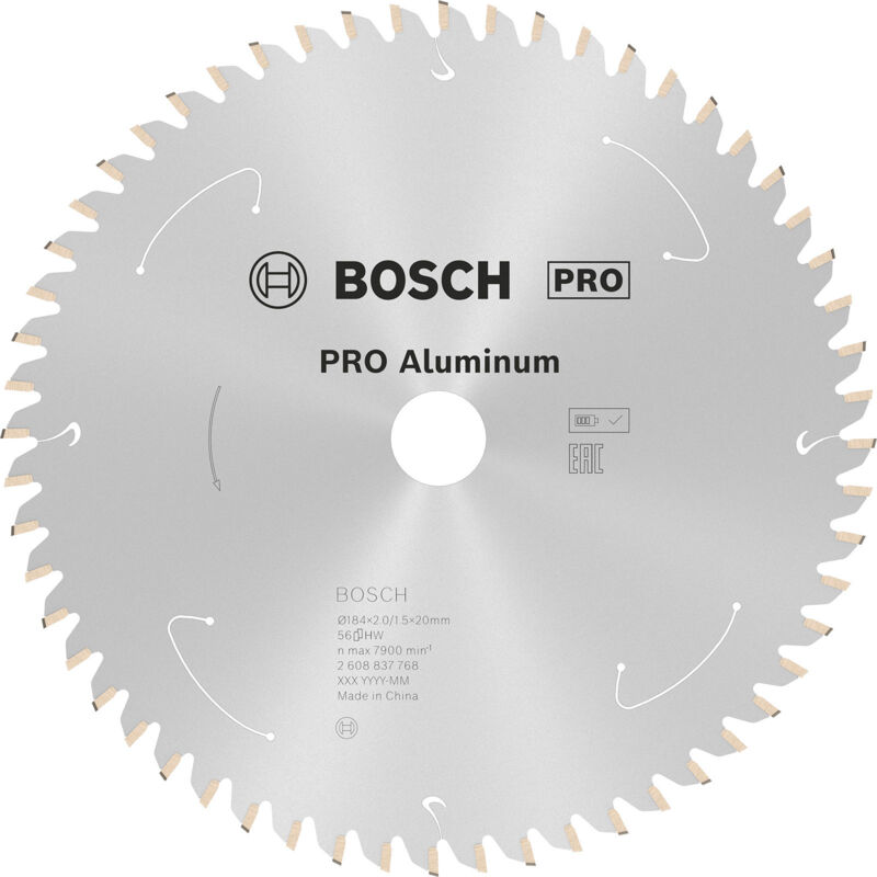 Bosch - Lame pro Aluminium cordless pour scies circulaires 184 x 2 x 20 mm - 2608837768