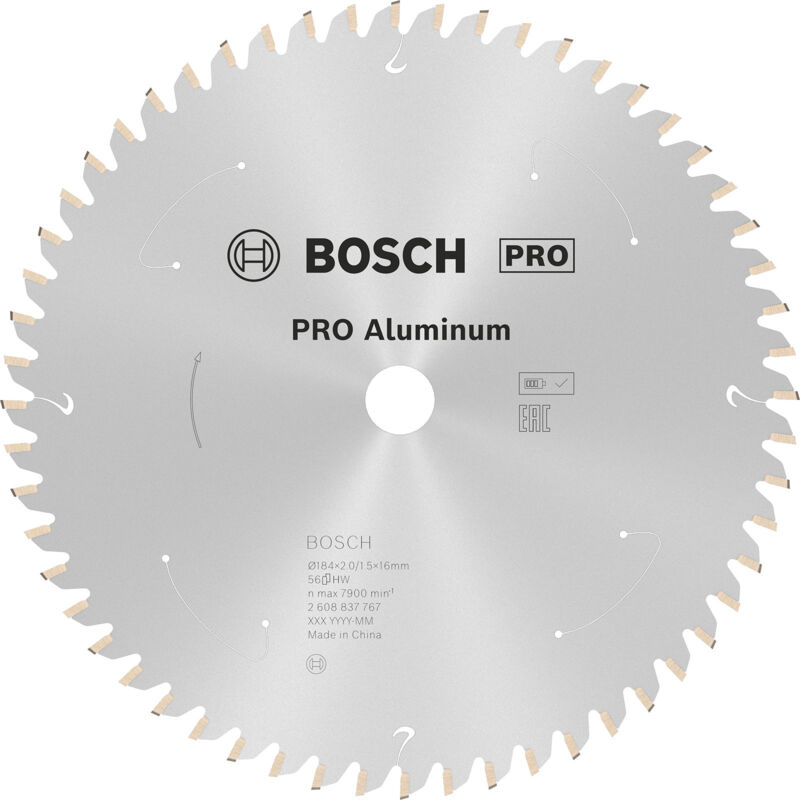 Lame PRO Aluminium cordless pour scies circulaires 184 x 2 x 16 mm - 2608837767