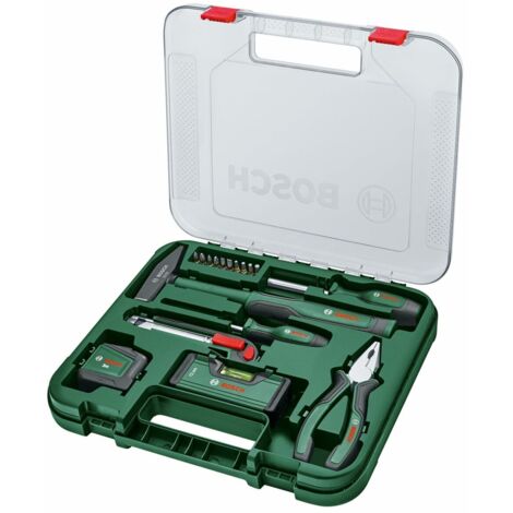 Bosch Universal juego de herramientas manuales, 17 piezas (kit de herramientas de reparación versátil para tareas de bricolaje en el hogar)