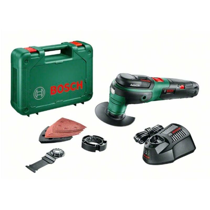 

0603103001 Multiherramienta a batería UniversalMulti 12 Autoclic + batería 2,5Ah + cargador GAL 12V-20 + maletín - Bosch