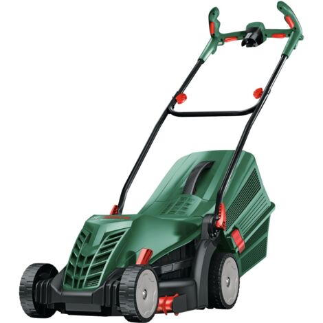 Bosch – Tondeuse électrique filaire 1400W – Largeur de coupe 37 cm – Système de coupe lame circulaire – Bac de ramassage 40L
