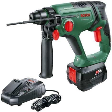 Bosch Utensili - Martello perforatore a batteria da 18 V, 1 batteria Li-Ion da 4,0 Ah, caricabatterie 06039D6004