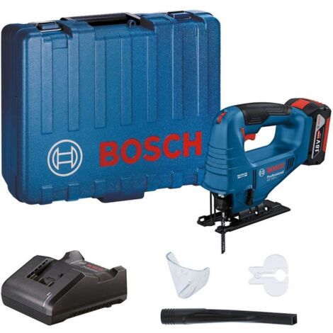 Bosch Utensili - Seghetto alternativo a batteria 12V, 2x batterie da 4,0 Ah, caricabatterie 06015B7022