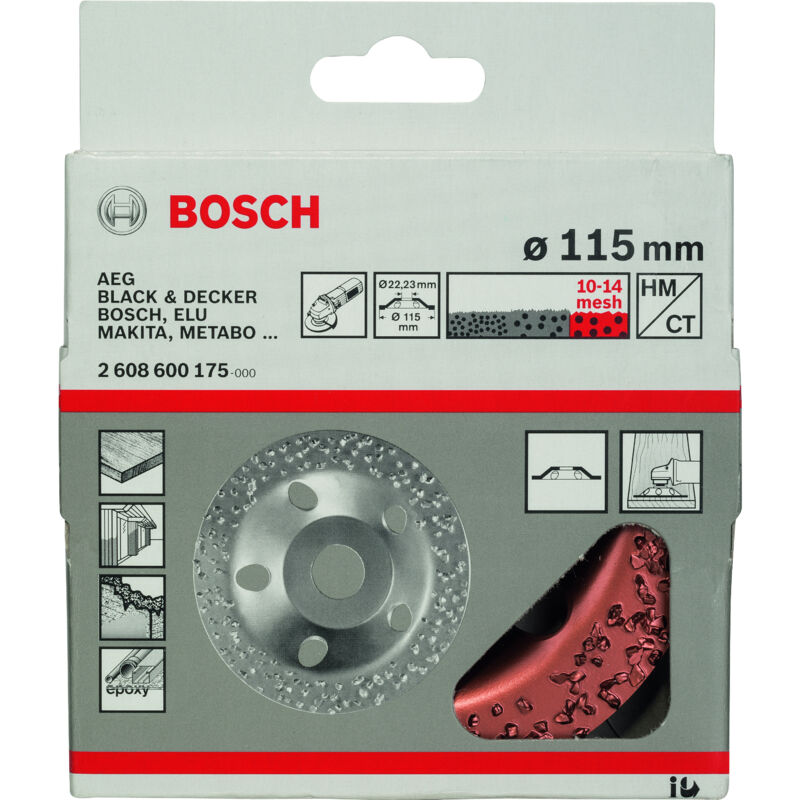 

BOSCH 2608600175 Vaso de amolar de metal duro 115 x 22,23 mm