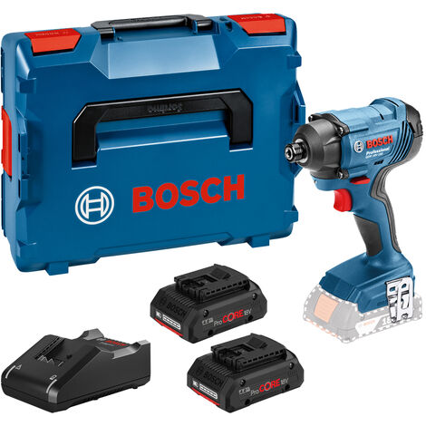 Bosch – Visseuse à chocs 18V – 2 batteries ProCORE 4 Ah – Couple 160 Nm – Vitesse 2800 tr/min – Pour matériaux variés – Coffret L-BOXX