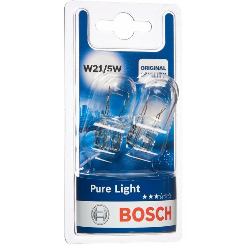 Bosch - W21/5W Pure Light lampes auto - 12 v 21/5 w W3x16q - 2 ampoules 1987301079