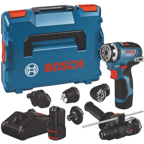 Bosch Werkzeug - 12V Akku-Bohrschrauber mit Zubehör, 2x 3,0 Ah Li-Ion Akku, Ladegerät 06019H3008