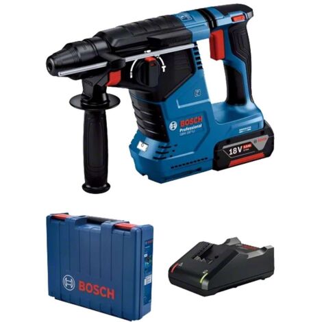 Bosch Werkzeug - Akku-Bohrhammer 18V, 1 x 5,0 Ah Akkus, Ladegerät 0611923022