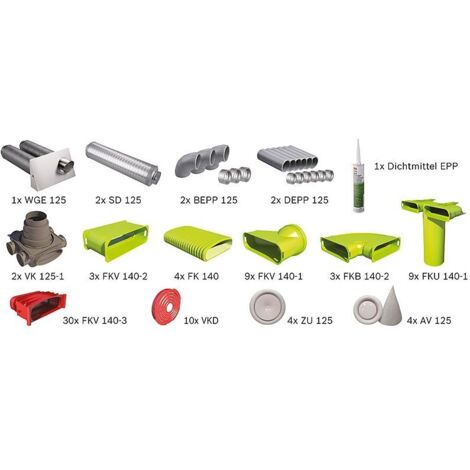 BOSCH Wohnungslüftungspaket Bopa VE111, Luftverteilpaket Flachkanal, bis 100m2