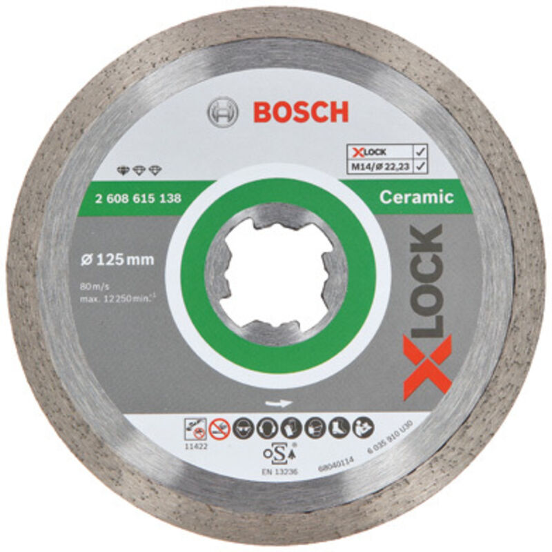 Bosch X-LOCK Standard Ceramic diamond cutting disc 125x 22.23x 1.6x 7 2608615138