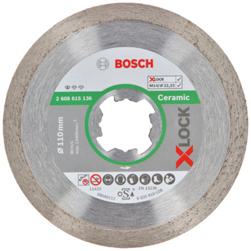 Bosch X-LOCK Standard Ceramic diamond cutting disc 110x22.23x1.6x7.5 2608615136