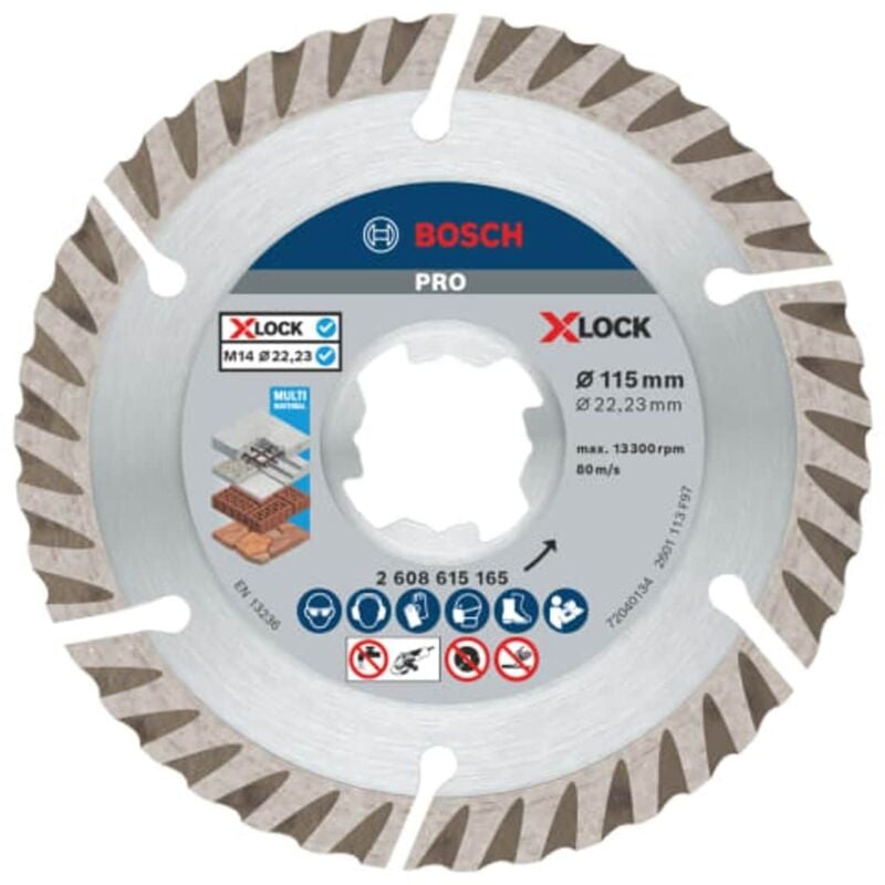 Bosch Pro Multi-Material Diamond Cutting Disc 115 x 2 x 22.23mm