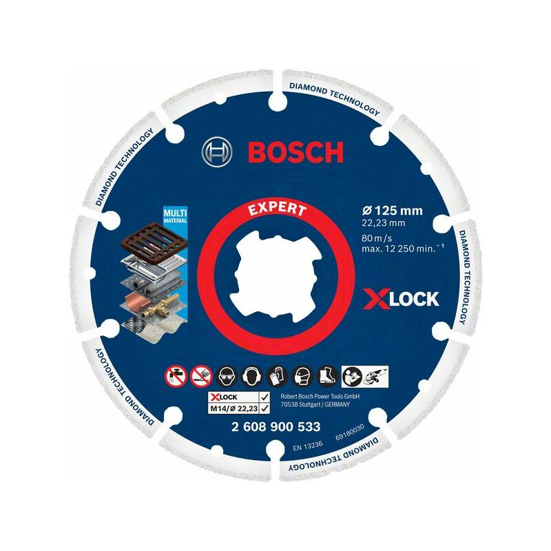 Expert x-lock Diamond Metal Wheel Saw Multi Material Cutting Disc 125mm - Bosch