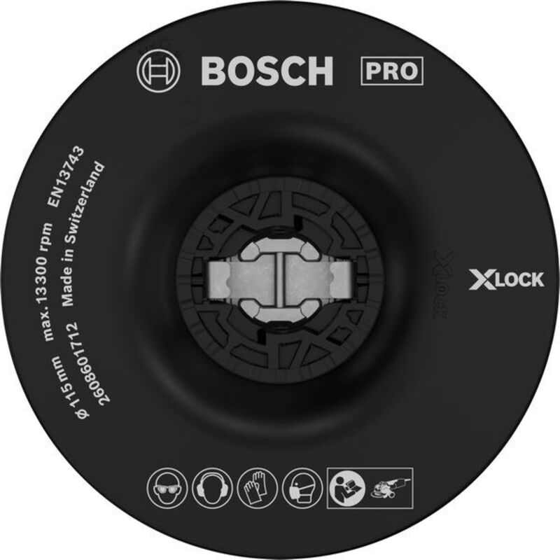 Bosch PRO cutting/grinding PRO Backing Pad Medium 115mm X-Lock 2608601712