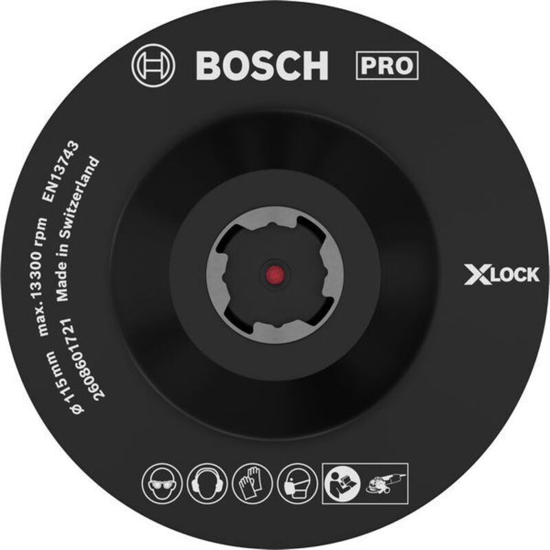 Bosch cutting/grinding PRO Backing Pad X-Lock 115 mm Hook-and-Loop 2608601721