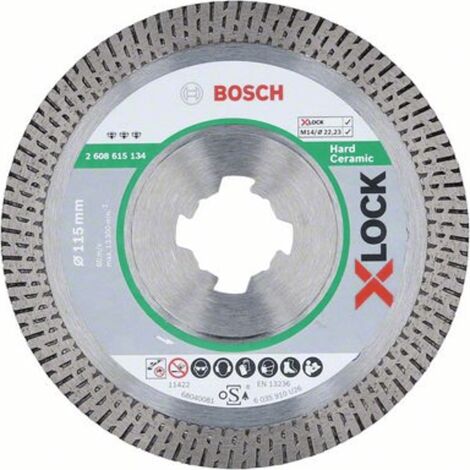 Bosch X-LOCK Diamanttrennscheibe Best for Hard Ceramic 115 x 22,23 x 1,4 x 10 mm - 2608615134