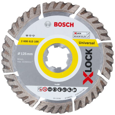 Bosch X-LOCK Diamanttrennscheibe Standard for Universal Doppelpack 125 mm - 2608615247