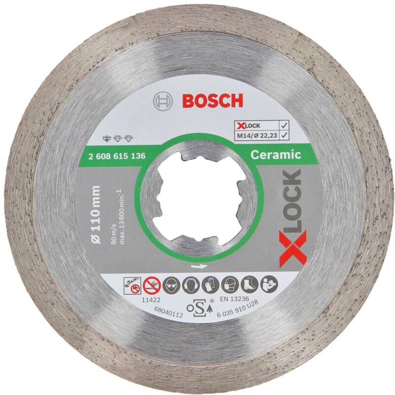 Disco diamantato X-LOCK Standard per ceramica 110 x 22,23 x 1,6 x 7,5