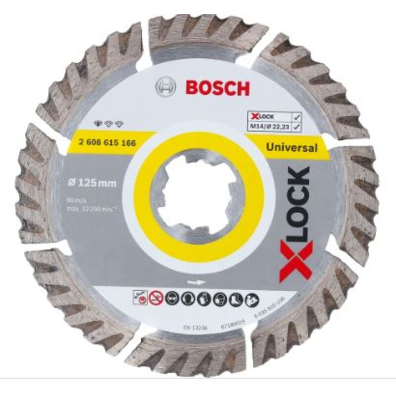 Bosch - Disco diamantato X-Lock Standard Universale 125 mm - 2608615166