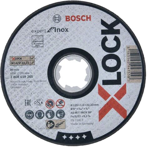 BOSCH X-Lock Disco in acciaio inox 125x1,6 piatto - 2608619265