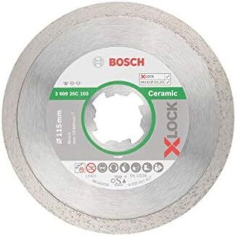 Bosch X-Lock disque de découpe diamant 115 mm argent