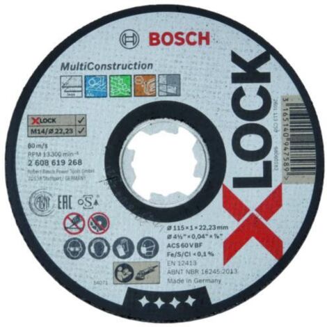 Bosch X-LOCK Expert Multi Construction 115x22mm Straight Cutting Disc