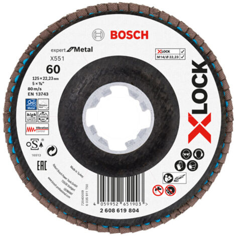 Bosch X-LOCK-Fächerschleifscheibe X551, Expert for Metal