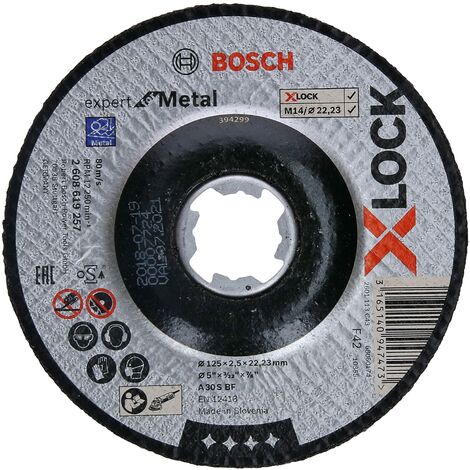 Bosch X-Lock Mola Da Taglio A Centro Depresso Per Metallo 125X2,5Mm