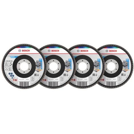 Bosch X451 Fächerschleifscheiben Set, 115 x 22,23 mm, K40/K60/K80/K120, Z29, 15-tlg.
