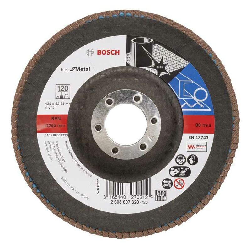 X571 BfM x-lock 125mm Flap Disc 2 608 607 320 - Bosch