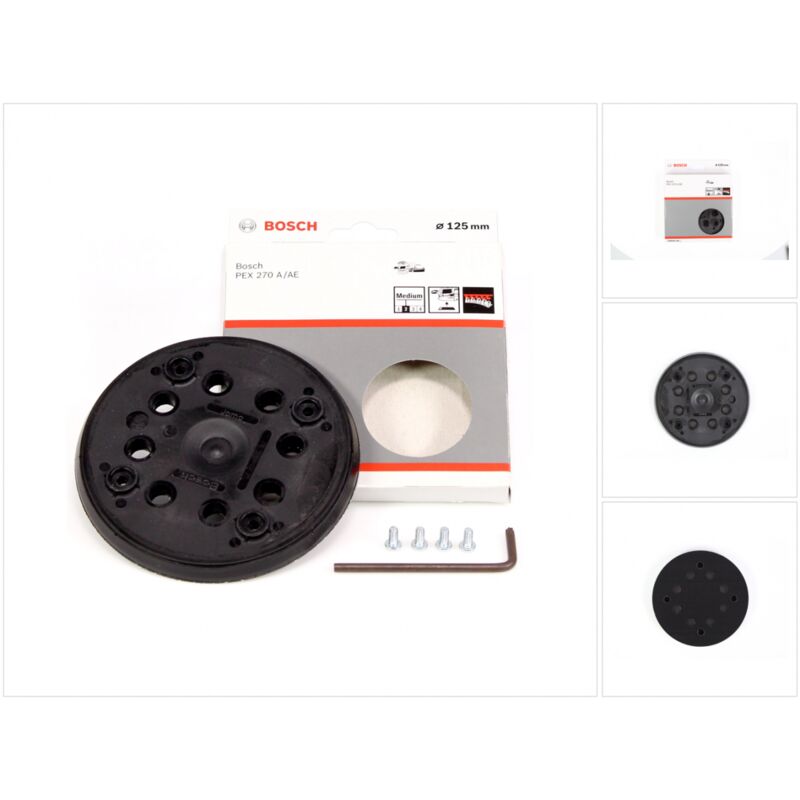 Professional Sanding disc de (ø 125 mm, media durezza, con sistema autoadesivo, accessorio per levigatrice eccentrica pex 270 a/pex ae) - Bosch