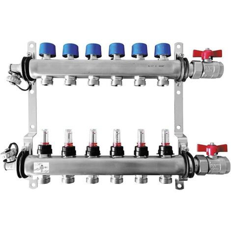 BOSCH Zubehör für Wohnungsstationen Edelstahlverteiler 6HK DFM 0-5l/min