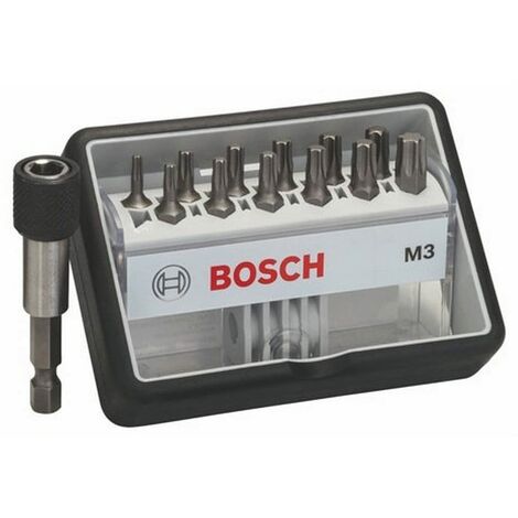 Bosch Zubehör Robust Line 2 607 002 565 - Set inserti per avvitatrice M extra duri 25 mm, 12+1 pezzi